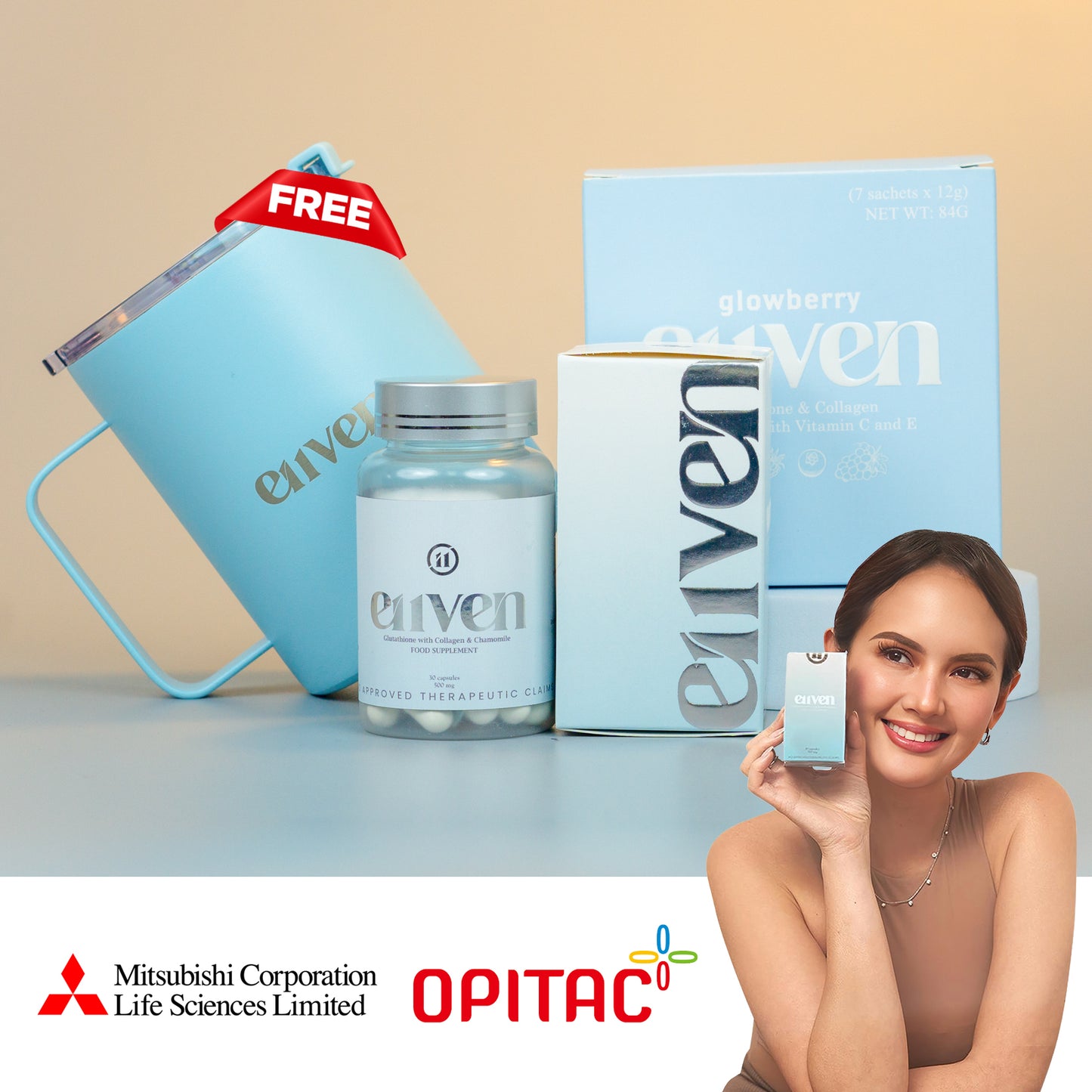 E11ven Opitac™ Glutathione 500mg - Japan Glutathione 30s w/ Chamomile Extract