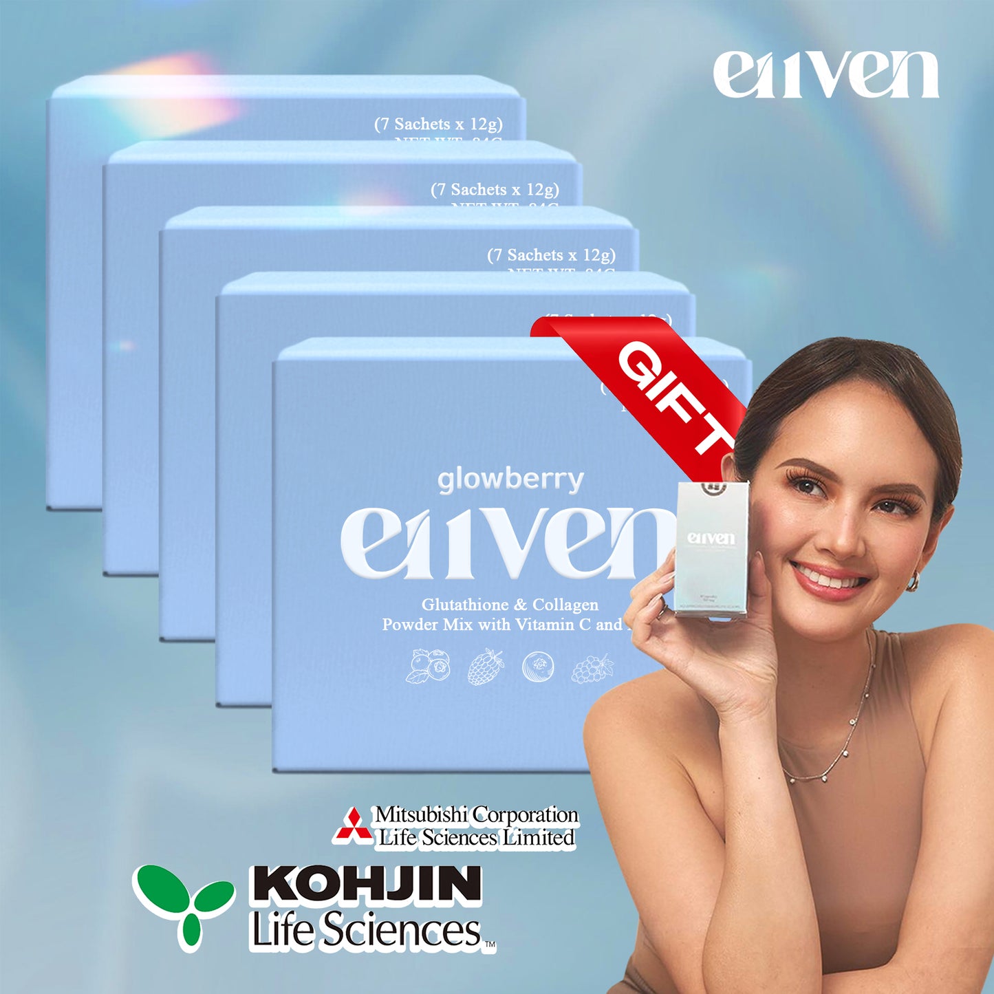 E11VEN Glowberry - Glutathione & Collagen Boosting Drink
