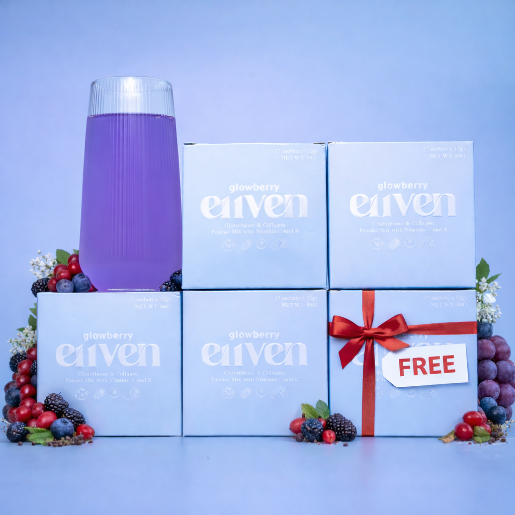 E11VEN Glowberry - Collagen with Berry Extracts, Opitac Glutathione and Vit C&E Drink 7 sachets | 12,000mg/sachet
