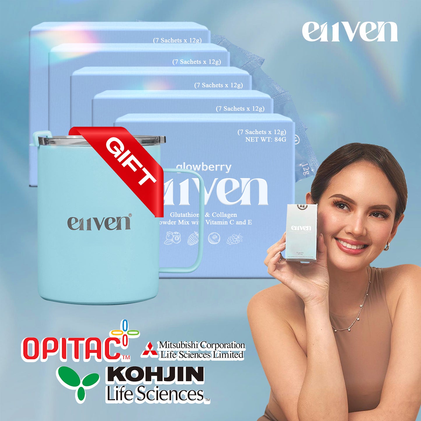 E11VEN Glowberry - Glutathione & Collagen Boosting Drink