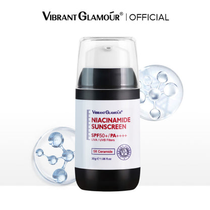 VIBRANT GLAMOUR Niacinamide Whitening Sunscreen Cream SPF50+ PA++++ UVA/UVB Sunblock for Face Body Skin Protect