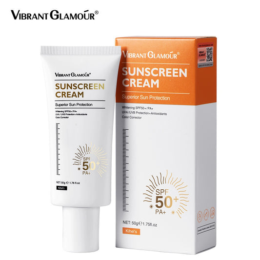 VIBRANT GLAMOUR FDA Whitening Sunscreen Cream Sunblock for Face and Body SPF 50 All Skin Types