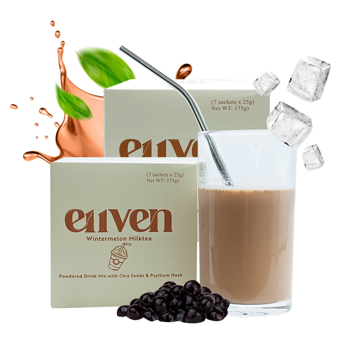 1 Box E11VEN - Wintermelon Milktea Powered Drink Mix