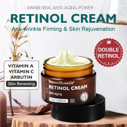 VIBRANT GLAMOUR FDA Natural Retinol Cream Face Anti-Aging Wrinkles Anti-Freckles Moisturizer 30g
