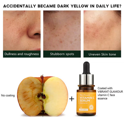 VIBRANT GLAMOUR FDA Vitamin C Whitening Set VC Sunscreen + Serum +Cream Fading Dark Spots Reduce Melasma Freckles