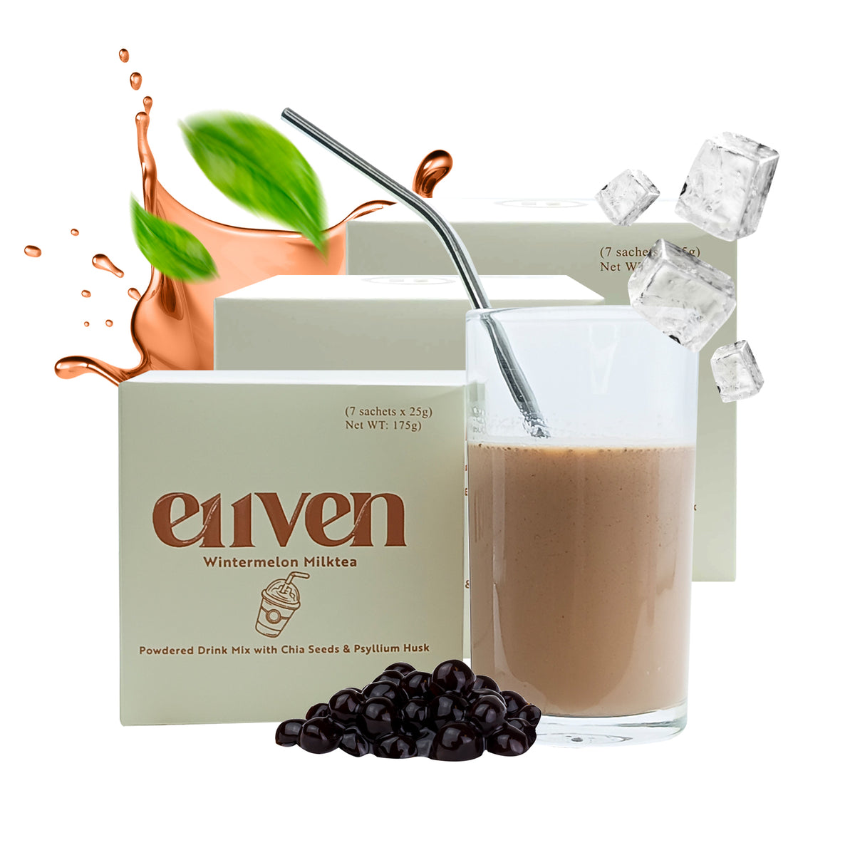 1 Box E11VEN - Wintermelon Milktea Powered Drink Mix