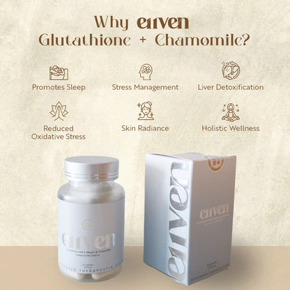 E11VEN Opitac™ Glutathione 500mg - 30 Capsules with Chamomile & Marine Collagen