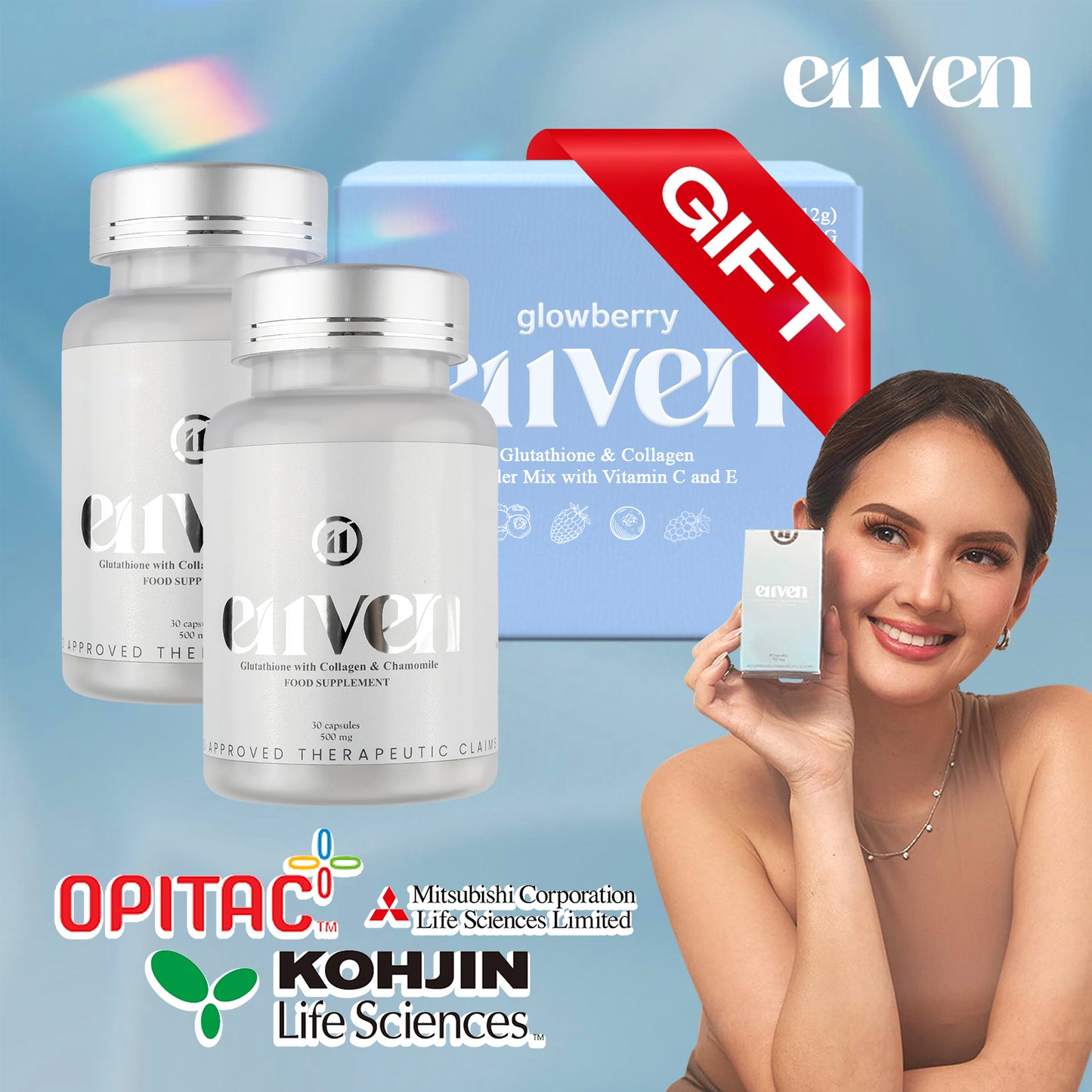 E11ven Opitac™ Glutathione 500mg - Japan Glutathione 30s w/ Chamomile Extract