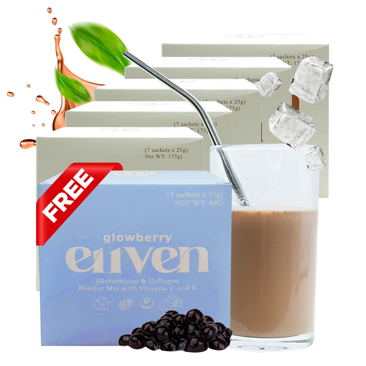 1 Box E11VEN - Wintermelon Milktea Powered Drink Mix