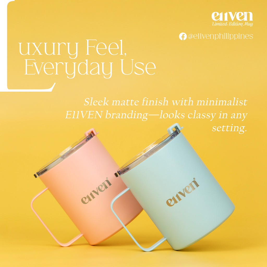 [Limited Edition] E11VEN® Thermal Ceramic Lined Mug 12oz - Double Wall Stainless Steel Thermal Mug