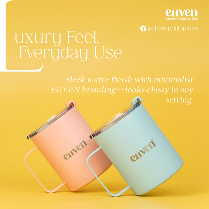[Limited Edition] E11VEN® Thermal Ceramic Lined Mug 12oz - Double Wall Stainless Steel Thermal Mug