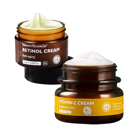VIBRANT GLAMOUR Retinol Cream + Vitamin C Face Cream Set