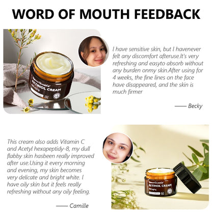 VIBRANT GLAMOUR FDA Natural Retinol Cream Face Anti-Aging Wrinkles Anti-Freckles Moisturizer 30g