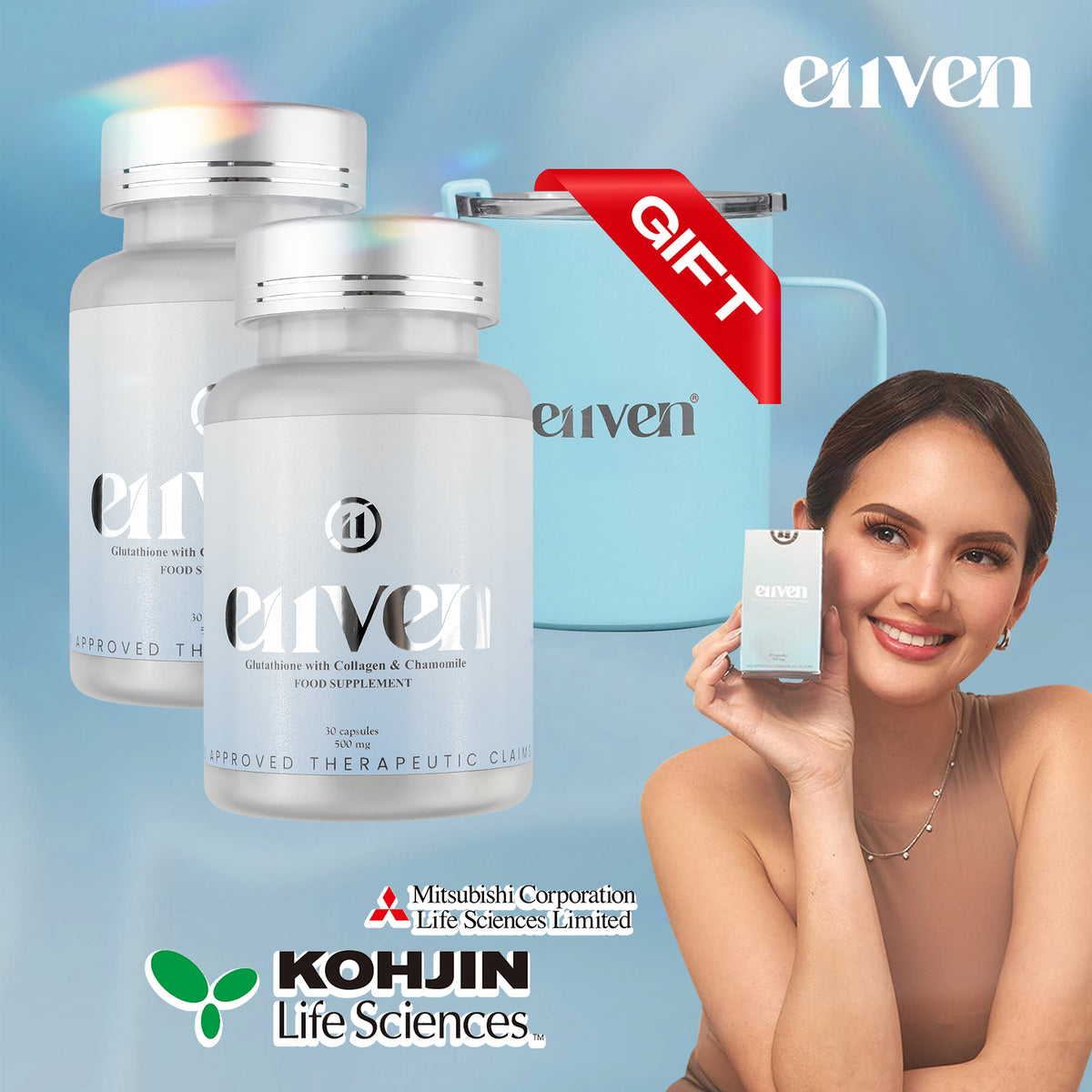 glutathione for sale in cebu E11VEN Opitac™ 500mg Dairy Free JA and ABA signaling concern dull skin Pack:2