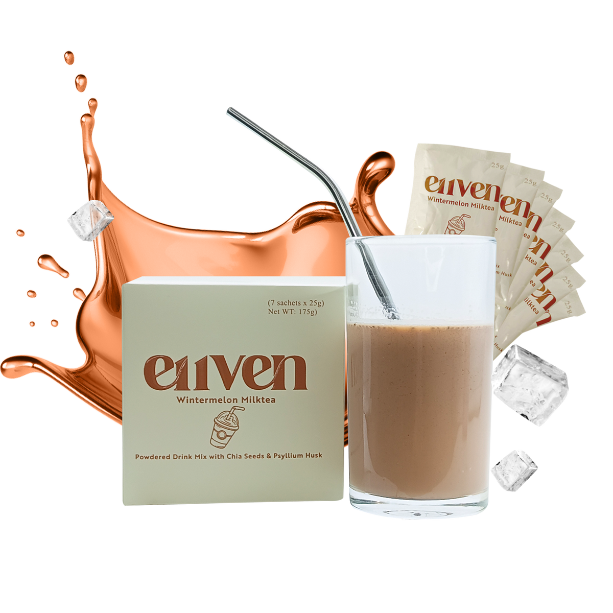1 Box E11VEN - Wintermelon Milktea Powered Drink Mix